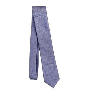 Calvin Klein Men's Neck Tie 100% Silk Purple with Blue Geometric Pattern